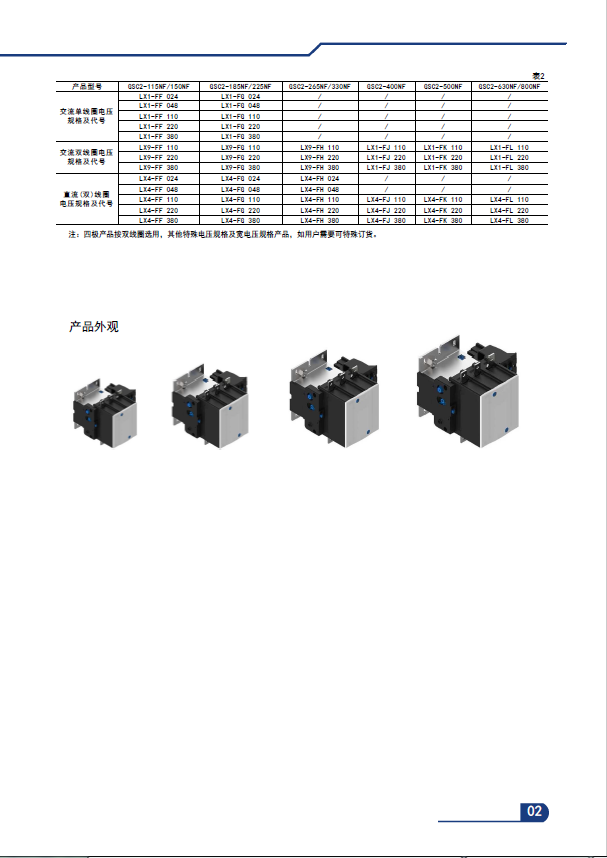 GSC2-6304F 4P交流接触器   GSC2-F系列4极