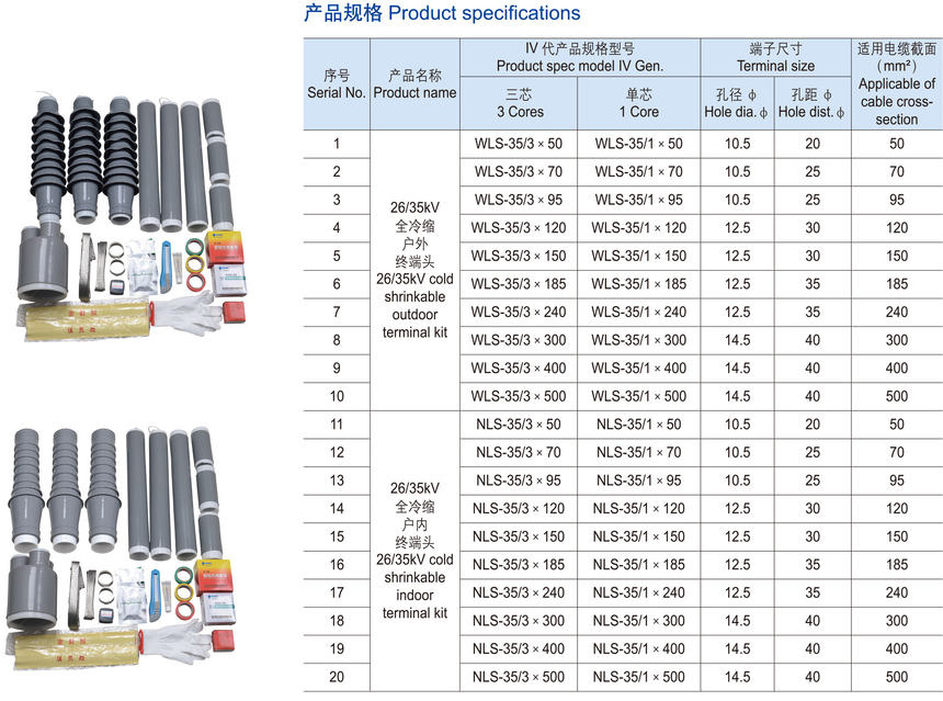 35KV冷缩电缆终端