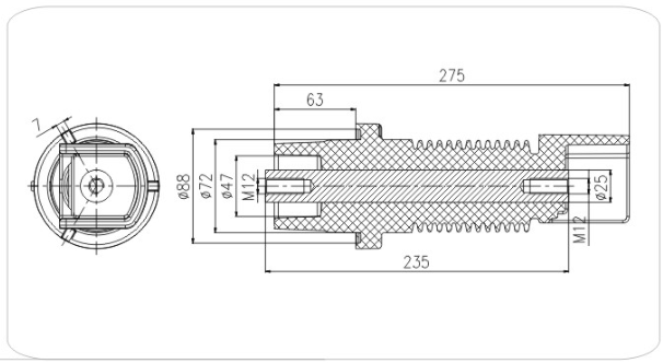 复合套管SF6-24/235   C-GIS充气柜用绝缘件系列