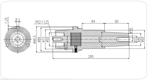 复合套管SF6-24/285   C-GIS充气柜用绝缘件系列