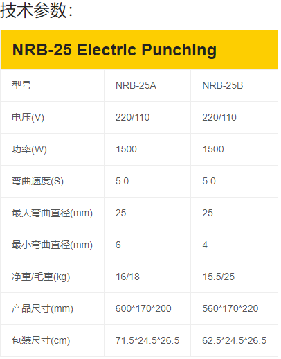 NRB-25电动钢筋工具