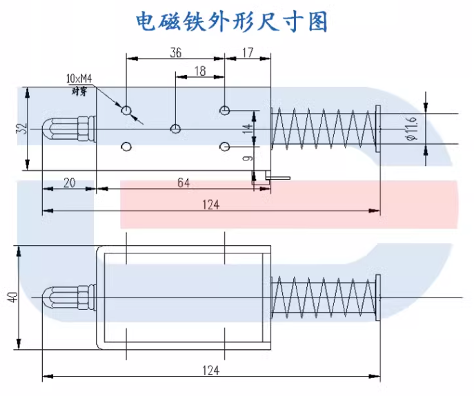 分合闸线圈 DC48V 电磁铁 充气柜V机构线圈 （引线）