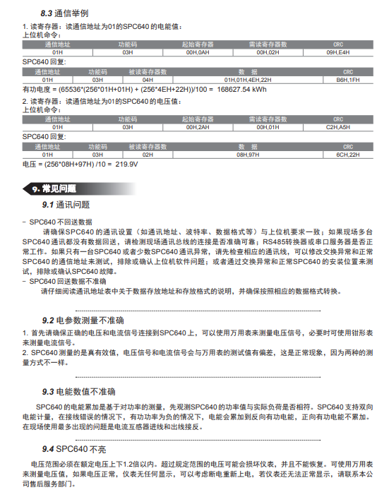 SPC640导轨单相多功能电表