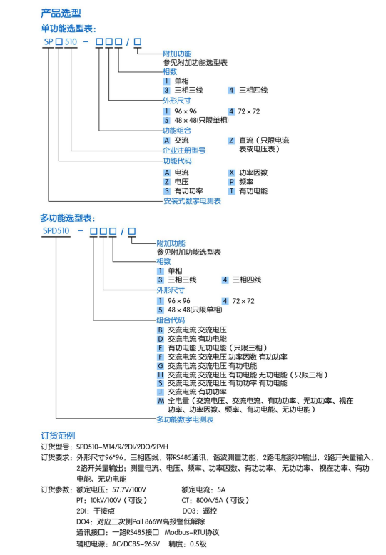 SPD510系列智能电力仪表