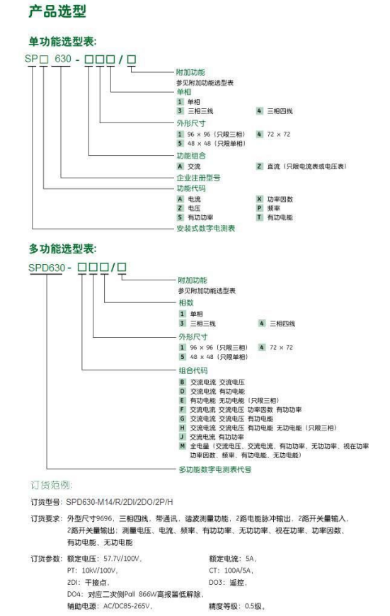 SPZ630单相电压表、三相电压表