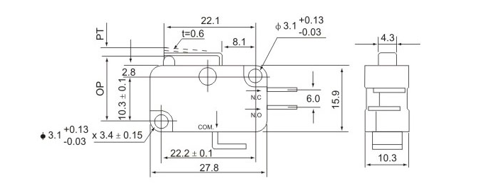 V-161-1c25微动开关