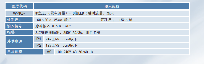 WPKJ流量积算仪