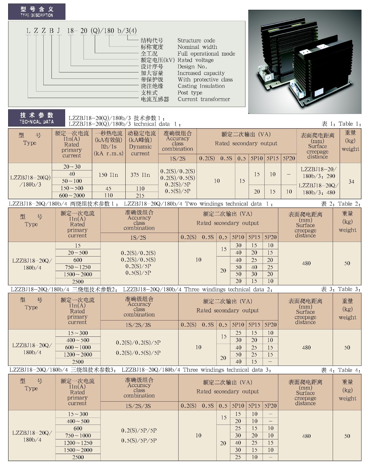 LZZBJ18-20(Q)180b3户内用电流互感器