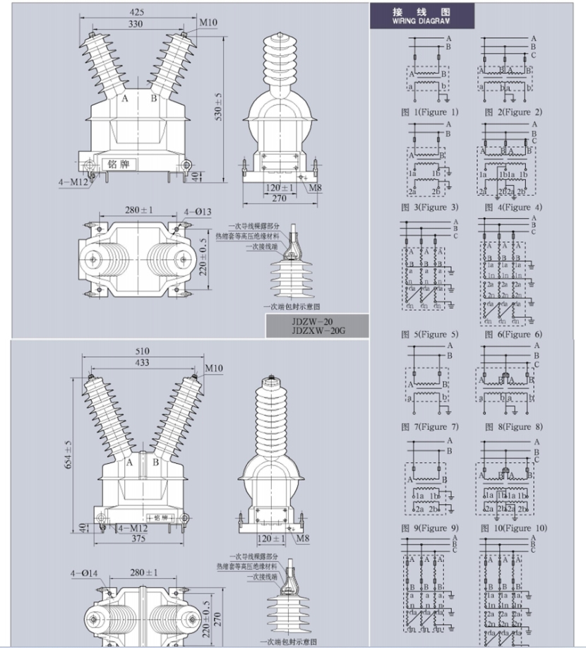 JDZ(X)W-20(R、G、RG)户外用电压互感器