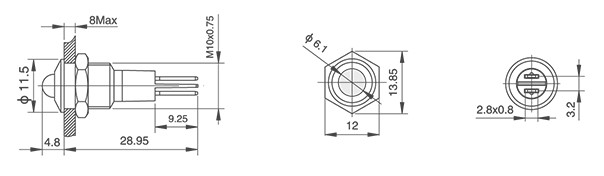 HBDGQ10T-D/J/△/▲/◎金属信号指示灯