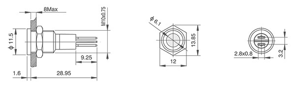 HBDGQ10T-D/J/△/▲/◎金属信号指示灯