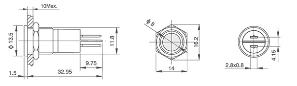 HBDGQ12G-D/J/△/▲/◎金属信号指示灯