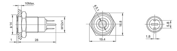 HBDGQ12C-D/△/▲/◎金属信号指示灯