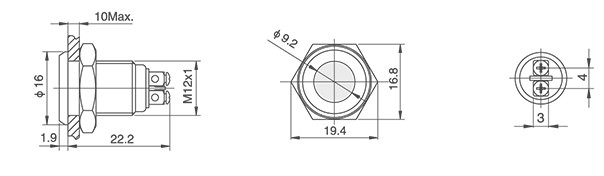 HBDGQ12F-DB/◆/△/▲/◎金属信号指示灯