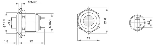 HBDGQ16F-DB/◆/△/▲/◎金属信号指示灯