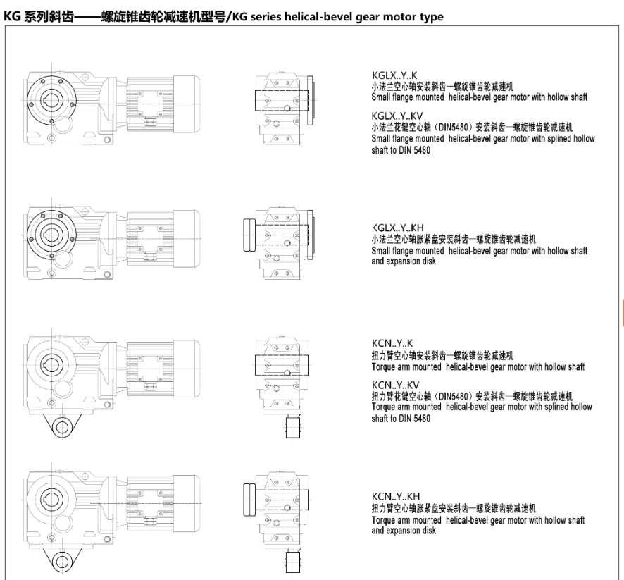 KG系列斜齿轮-伞齿轮减速电机