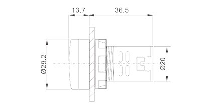 HBD16-22CS / Ø22mm 短款信号指示灯