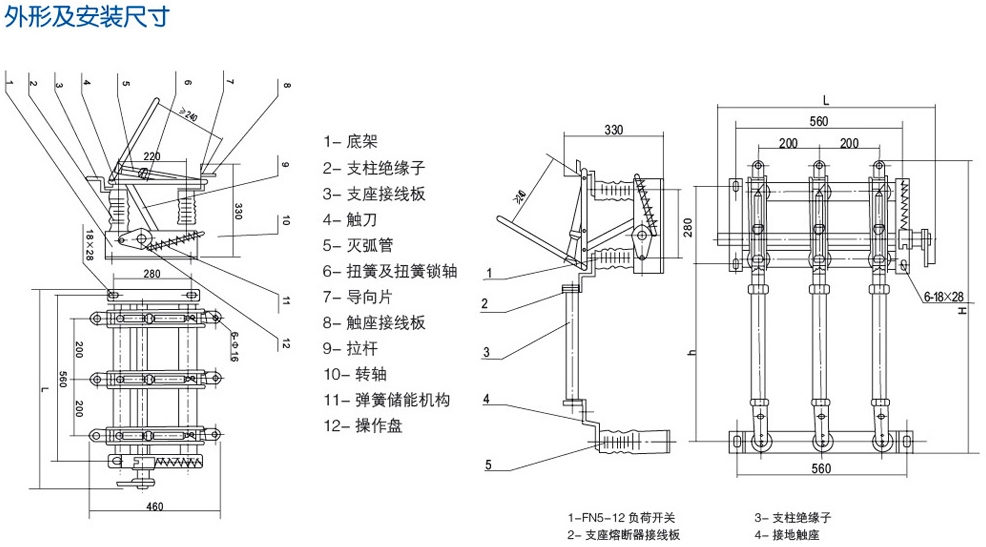 FN5-12户内高压负荷开关/熔断器组合电器
