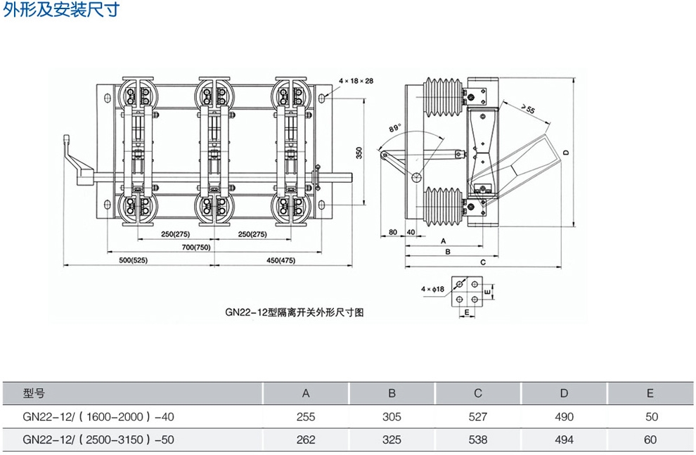 GN22-12(C)户内高压隔离开关