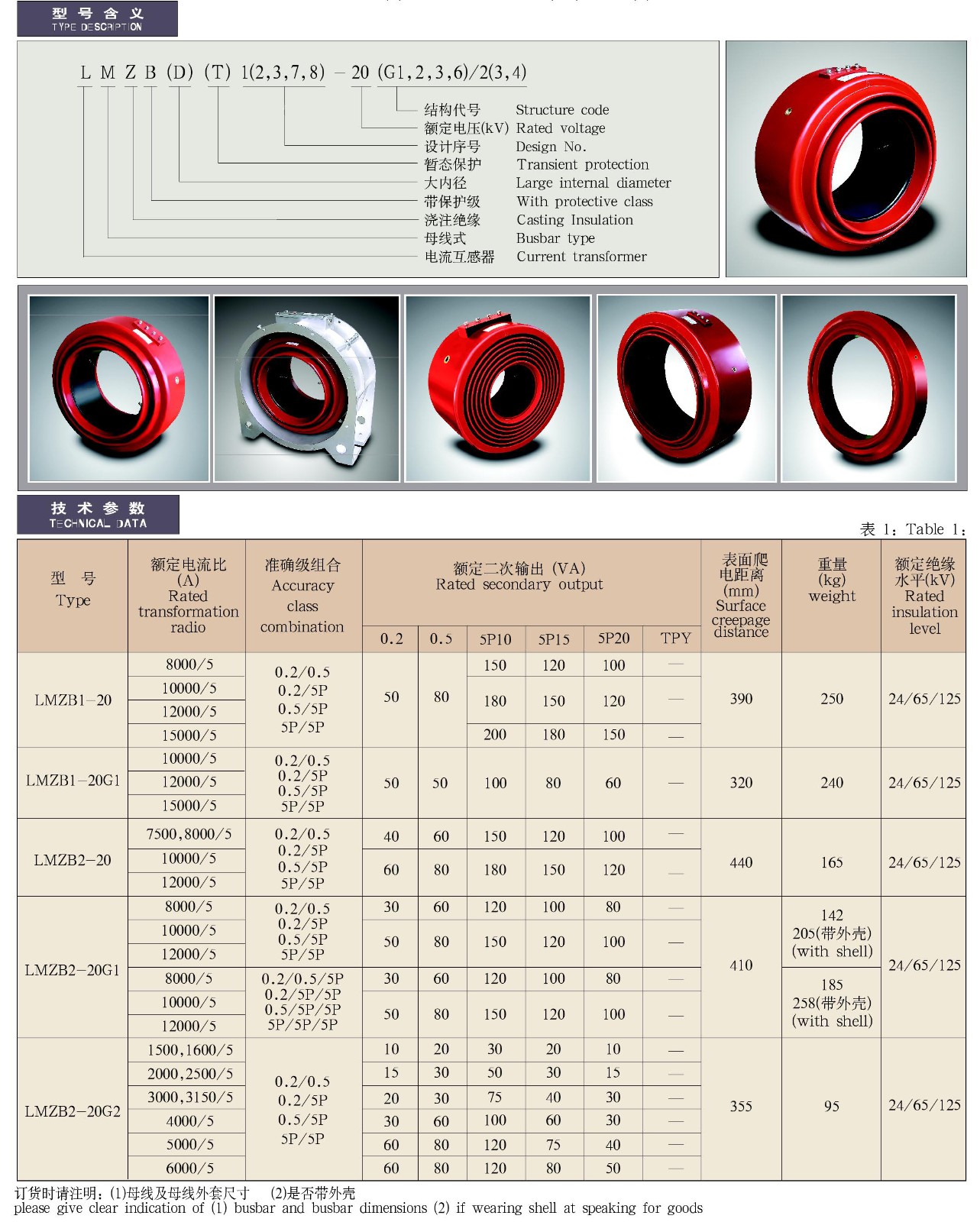 LMZB(D)(T)1(2、3、7、8)-20(G1、2、3、6)/2(3、4)系列封闭母线式电流互感器