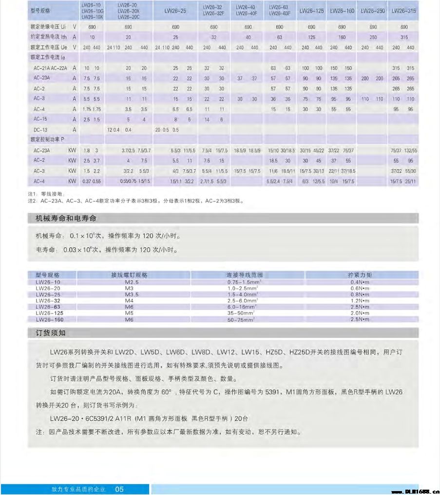 LW26转换开关