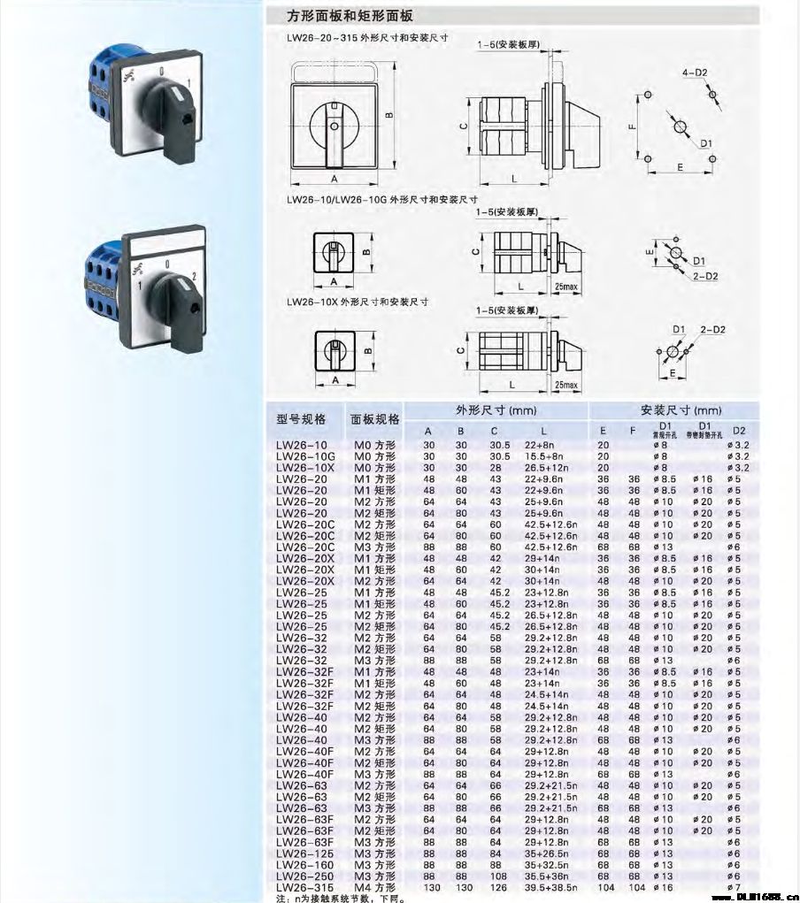 LW26转换开关