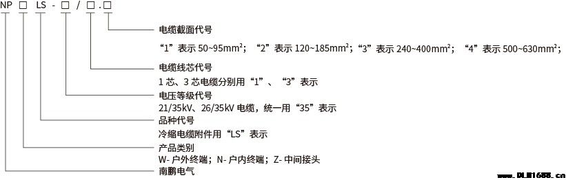 35kV电缆附件三芯户外冷缩终端