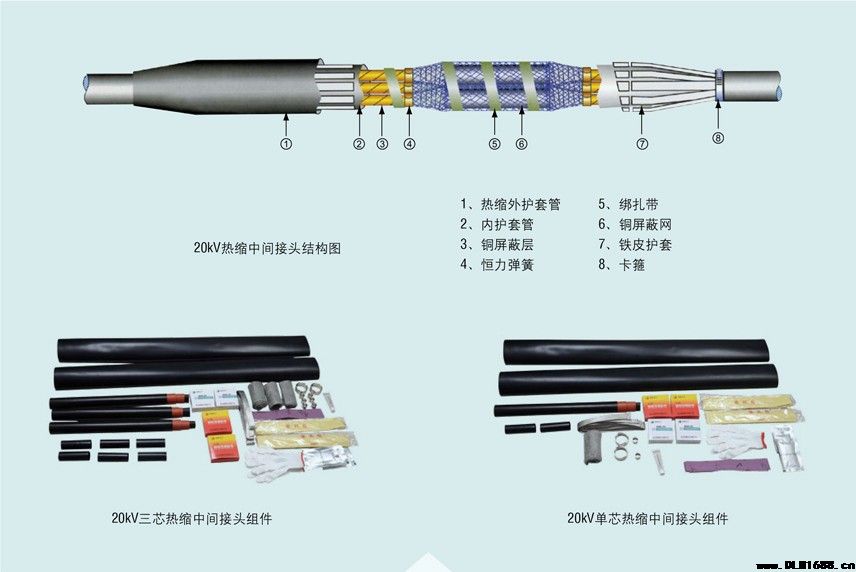 20kV单芯户内热缩终端电缆附件